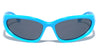 Neon Color Frame Oval Wrap Around Wholesale Sunglasses