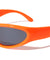 Neon Color Frame Oval Wrap Around Wholesale Sunglasses
