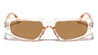 Crystal Color Frame Geometric Cat Eye Wholesale Sunglasses
