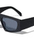 Flat Top Wide Temple Geometric Rectangle Wholesale Sunglasses