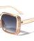 Crystal Color Frame Oversized Square Wholesale Sunglasses