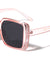 Crystal Color Frame Oversized Square Wholesale Sunglasses