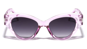 Crystal Color Tapered Temple Retro Cat Eye Wholesale Sunglasses