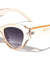Crystal Color Tapered Temple Retro Cat Eye Wholesale Sunglasses