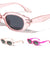 Crystal Color Frame Retro Oval Wholesale Sunglasses