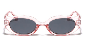 Crystal Color Frame Retro Oval Wholesale Sunglasses