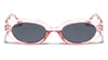Crystal Color Frame Retro Oval Wholesale Sunglasses