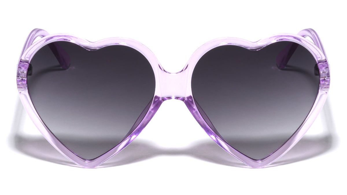 Heart Shape Crystal Color Frame Wholesale Sunglasses