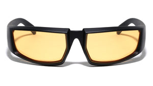 Wide Rectangle Geometric Wrap Around Wholesale Sunglasses