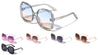 Crystal Color Frame Rim Cutout Oversized Butterfly Wholesale Sunglasses