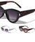 Metal Accent Tapered Temple Retro Cat Eye Wholesale Sunglasses