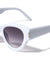 Metal Accent Tapered Temple Retro Cat Eye Wholesale Sunglasses
