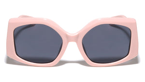 Lowered Temple Fashion Geometric Wholesale Sunglasses