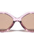 Crystal Color Frame Three Dot Temple Geometric Cat Eye Wholesale Sunglasses