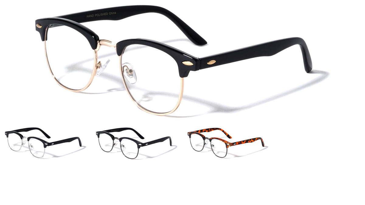 Plastic Combination Clear Lens Wholesale Sunglasses