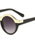 Solid Brow Line Retro Round  Wholesale Bulk Sunglasses