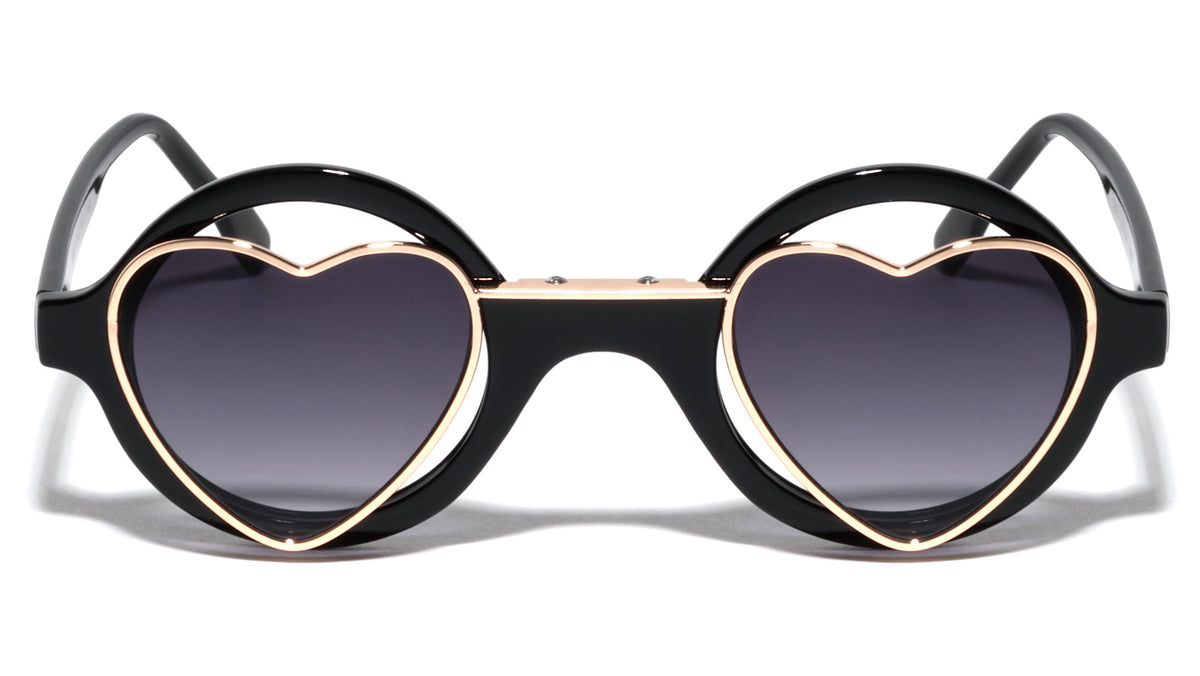 Round Heart Shape Lens Wholesale Sunglasses