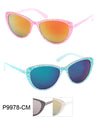 Zig Zag Cat Eye Color Mirror Wholesale Bulk Sunglasses