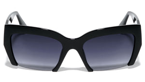 Angled Semi-Rimless Wholesale Sunglasses