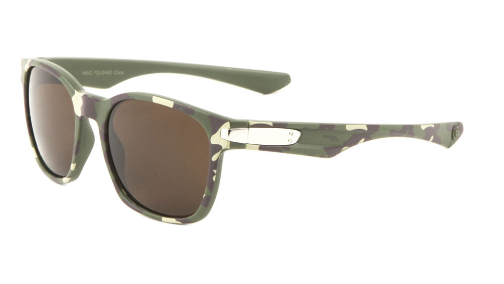 Classic Camouflage Metal Accent Wholesale Sunglasses