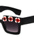 Squared Flower Accent Wholesale Sunglasses