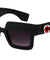 Squared Flower Accent Wholesale Sunglasses