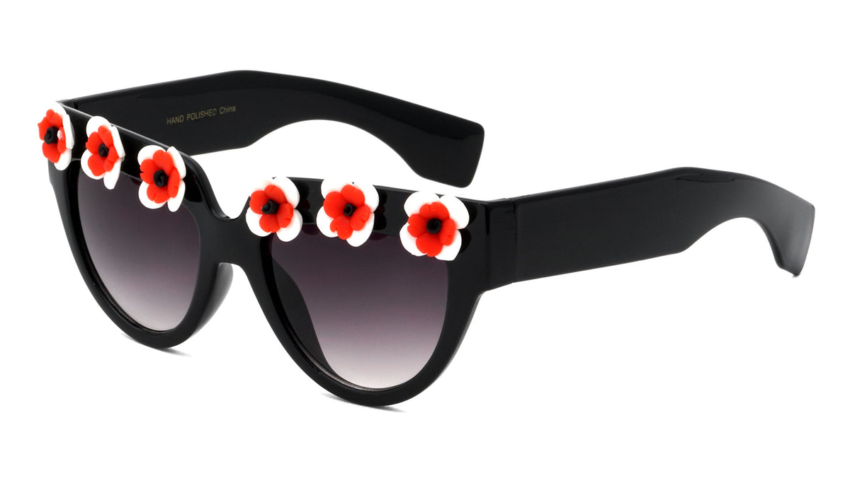 Cat Eye Flower Wholesale Sunglasses