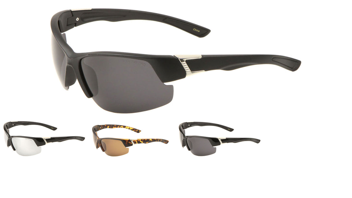 Polarized Semi-Rimless Sports Sunglasses Wholesale
