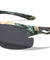 Polarized Camouflage Semi Rimless Temple Cutout Sports Wholesale Sunglasses