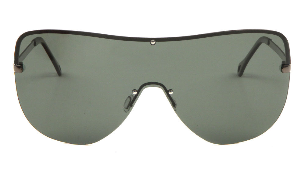 7995 - Plastic Flat Top One Piece Semi-Rimless Oversize Sunglasses –  Dynasol Eyewear
