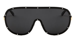 Polarized Color Mirror Rimless Solid One Piece Lens