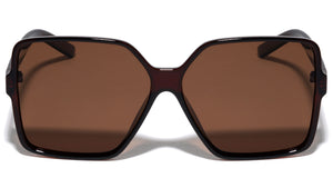 Polarized Thin Frame Oversized Squared Butterfly Wholesale Sunglasses