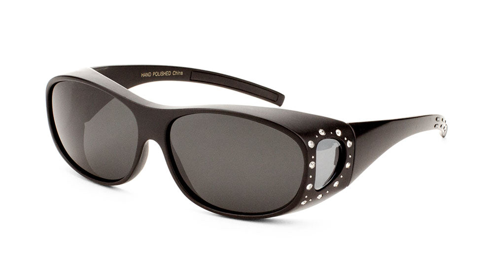 Polarized Fitover Rhinestone Wholesale Bulk Sunglasses