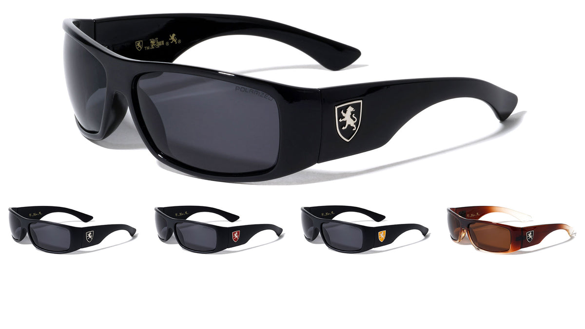 KHAN Polarized Wide Rectangle Sports Wholesale Sunglasses