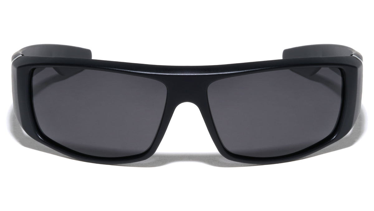 KHAN Polarized Wrap Rectangle Sports Wholesale Sunglasses