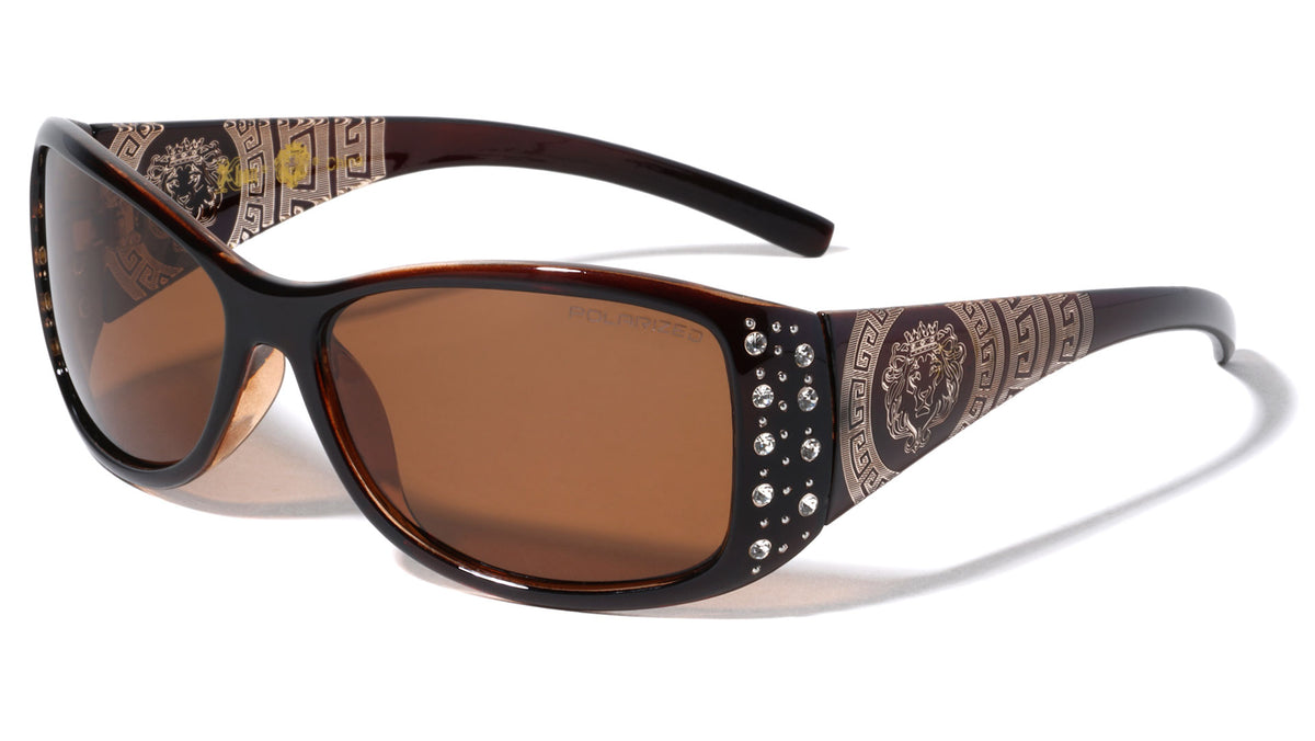 KLEO Polarized Rhinestone Temple Design Butterfly Wholesale Sunglasses