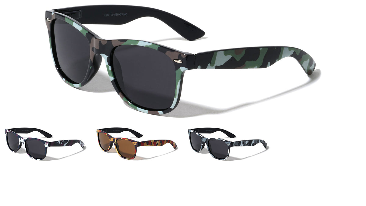 Polarized Camouflage Classic Square Wholesale Sunglasses