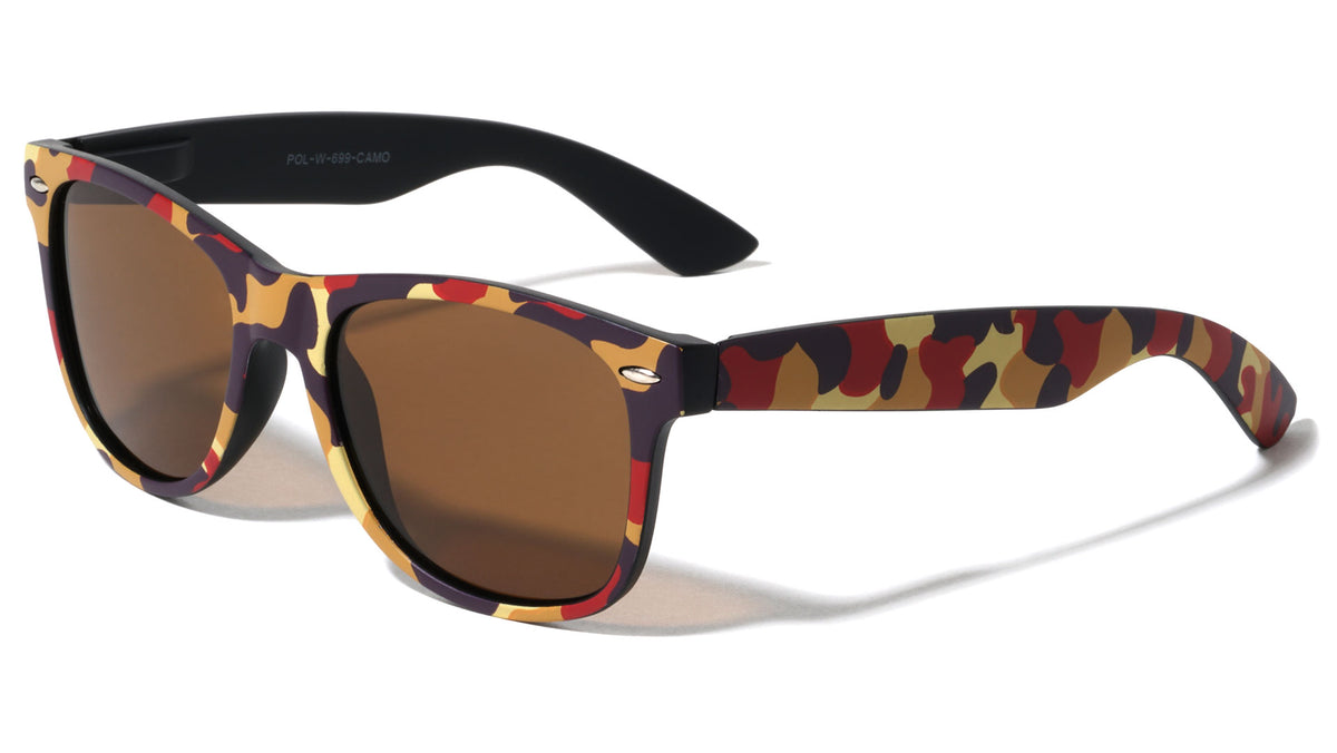 Polarized Camouflage Classic Square Wholesale Sunglasses
