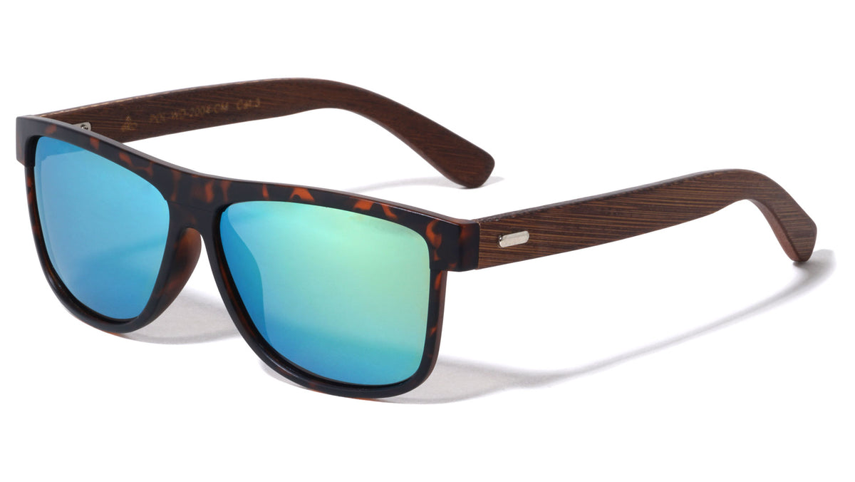 EKO Wood Polarized Color Mirror Classic Bulk Sunglasses