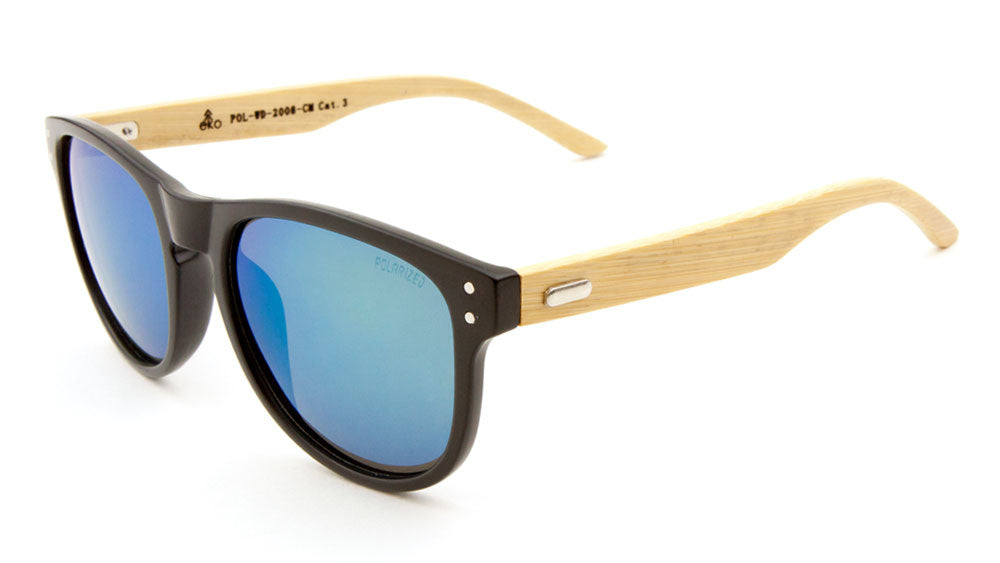 EKO Wood Classic Polarized Color Mirror Bulk Sunglasses