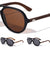EKO Polarized Aviators Wood Sunglasses Wholesale