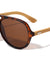 EKO Polarized Aviators Wood Sunglasses Wholesale