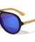 EKO Wood Aviators Polarized Color Mirror Sunglasses
