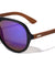 EKO Wood Aviators Polarized Color Mirror Sunglasses