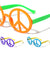 Peace Sign Neon Color Party Wholesale Sunglasses