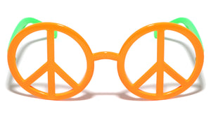 Peace Sign Neon Color Party Wholesale Sunglasses