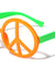 Peace Sign Neon Color Party Wholesale Sunglasses