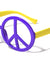 Peace Sign Neon Color Party Wholesale Sunglasses