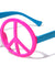 Peace Sign Neon Color Party Wholesale Sunglasses