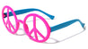 Peace Sign Neon Color Party Wholesale Sunglasses